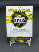 2019 PANINI HOOPS - YELLOW - HIGH VOLTAGE - K. LEONARD -