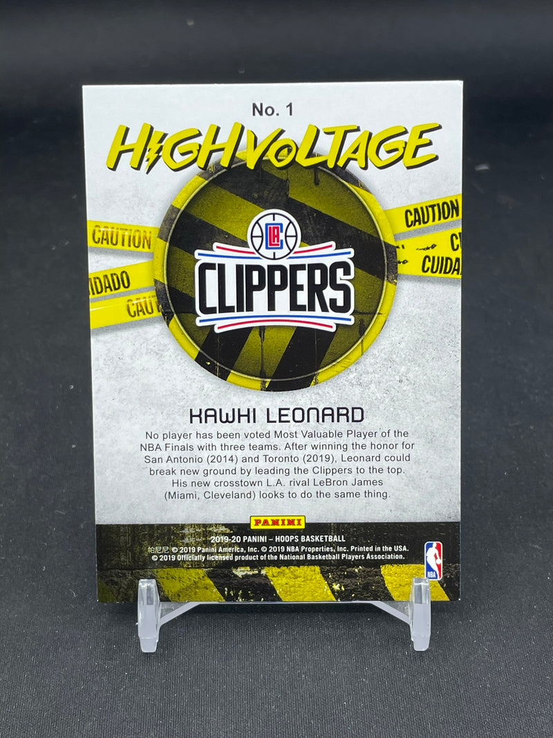 2019 PANINI HOOPS - YELLOW - HIGH VOLTAGE - K. LEONARD -