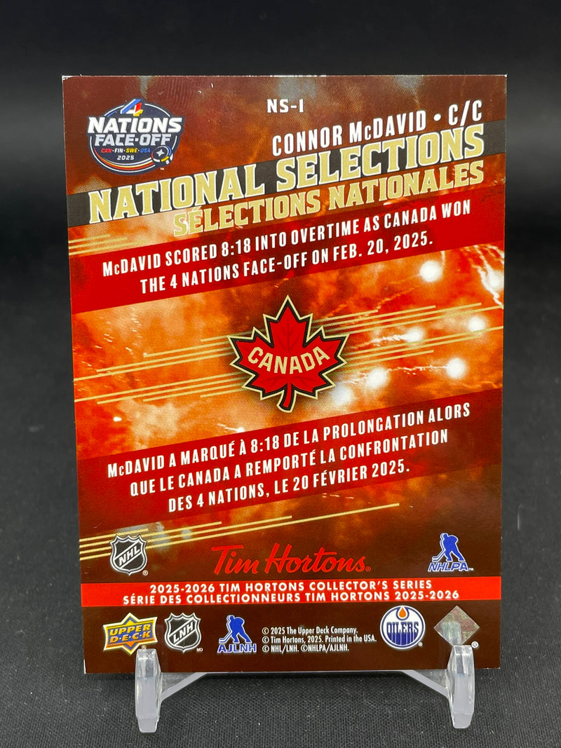 2025 UPPER DECK TIM HORTONS - NATIONAL SELECTIONS - C. MCDAVID -