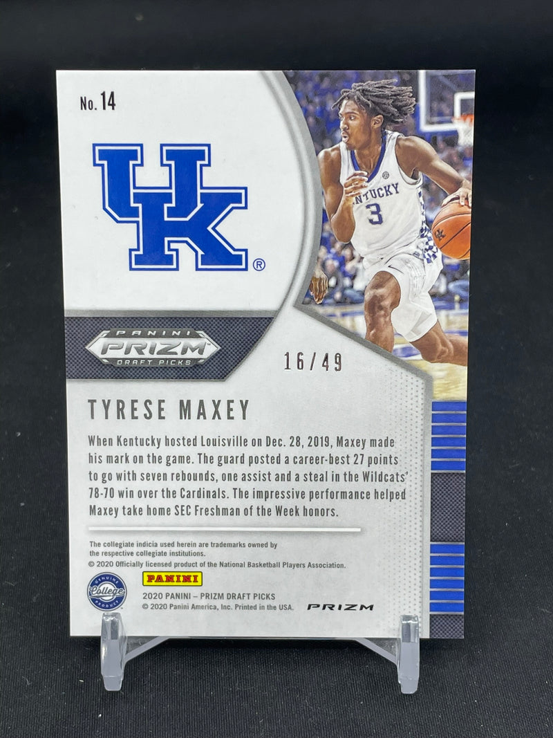 2020 PANINI PRIZM DRAFT PICKS - ORANGE PULSAR - T. MAXEY - #14 - #'D/49 - RC