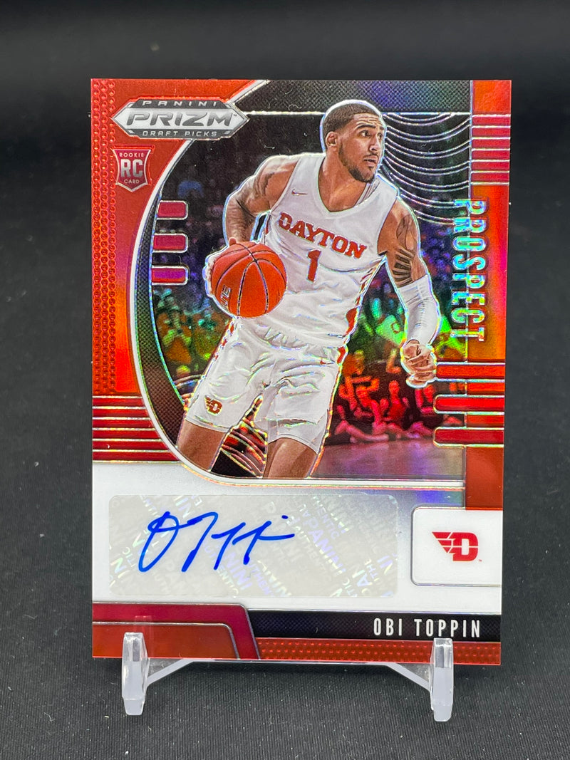 2020 PANINI PRIZM DRAFT PICKS - RED PRIZM - O. TOPPIN - #PA-OT - #'D/199 - AUTOGRAPH - RC