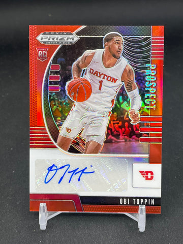 2020 PANINI PRIZM DRAFT PICKS - RED PRIZM - O. TOPPIN - #PA-OT - #'D/199 - AUTOGRAPH - RC