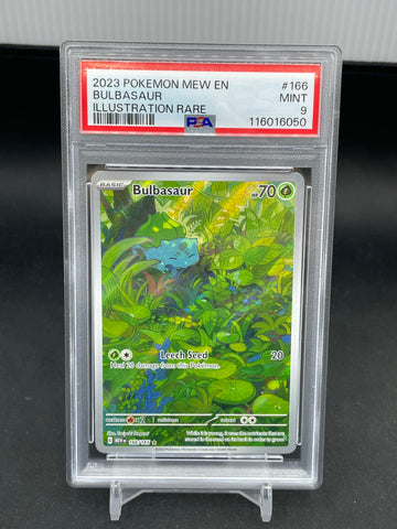 POKEMON - 151 - BULBASAUR - ILLUSTRATION RARE - #166 - PSA 9