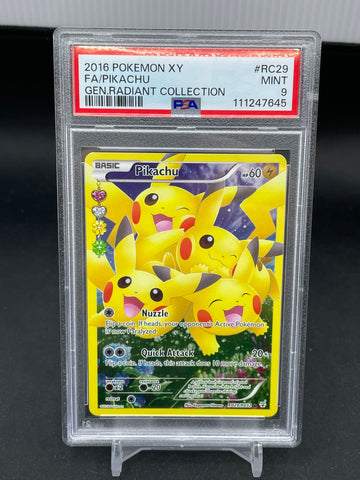 POKEMON - GENERATIONS RADIANT COLLECTION - PIKACHU - FULL ART - #RC29 - PSA 9