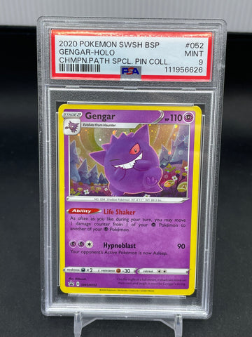 POKEMON - PROMO - GENGAR - HOLO - #SWSH052 - PSA 9