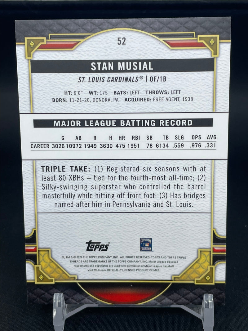 2022 TOPPS TRIPLE THREADS - SAPPHIRE - S. MUSIAL - #52 - #'D/25