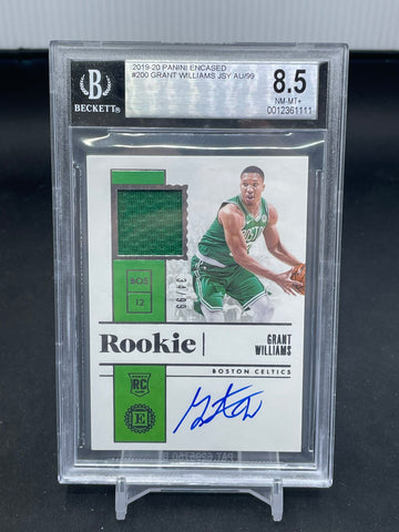 2019 PANINI ENCASED - G. WILLIAMS - #200 - #'D/99 - RELIC - AUTOGRAPH - BGS 8.5 - RC