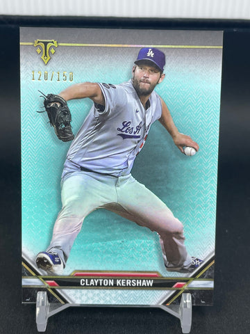 2021 TOPPS TRIPLE THREADS - AQUAMARINE - C. KERSHAW - #28 - #'D/150