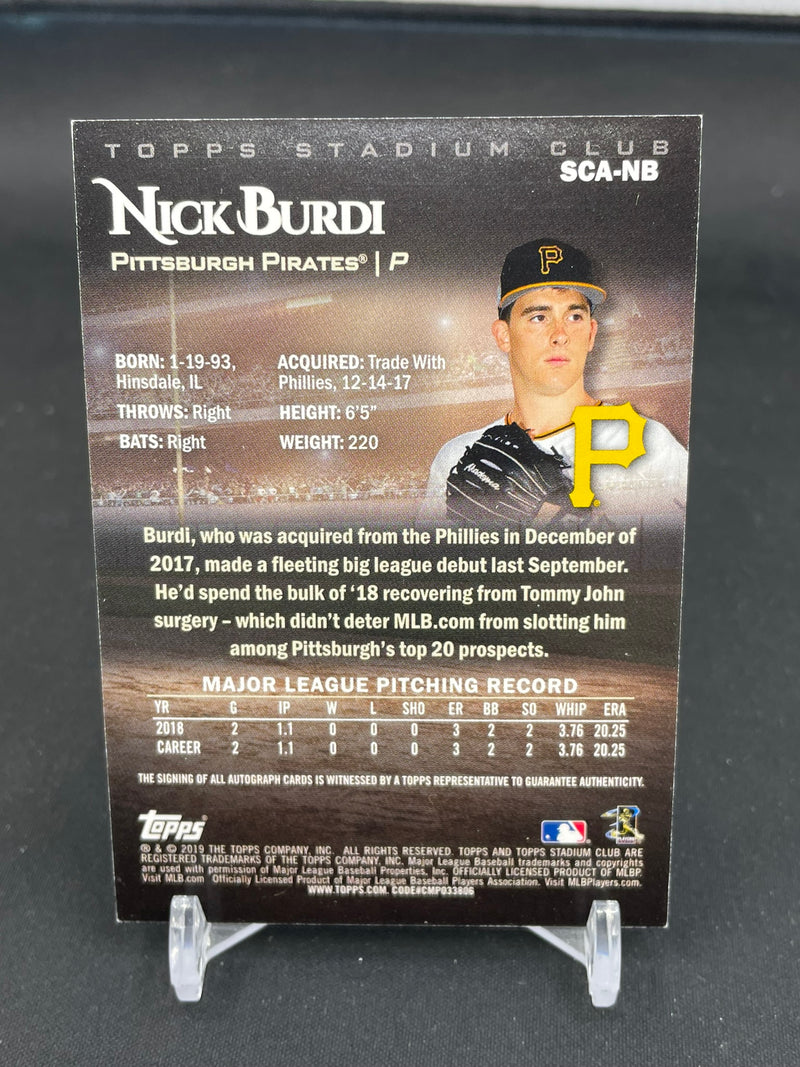 2019 TOPPS STADIUM CLUB - N. BURDI -