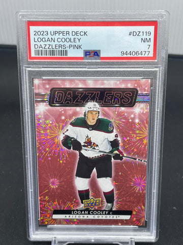 2023 UPPER DECK EXTENDED SERIES - PINK DAZZLERS - L. COOLEY - #DZ119 - PSA 7 - RC