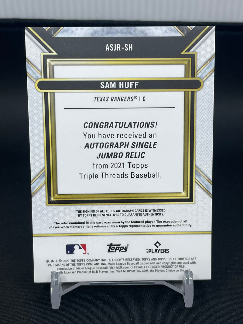 2021 TOPPS TRIPLE THREADS - AUTOGRAPH SINGLE JUMBO RELIC - S. HUFF - #ASJR-SH - #'D/99 - RELIC - AUTOGRAPH - RC