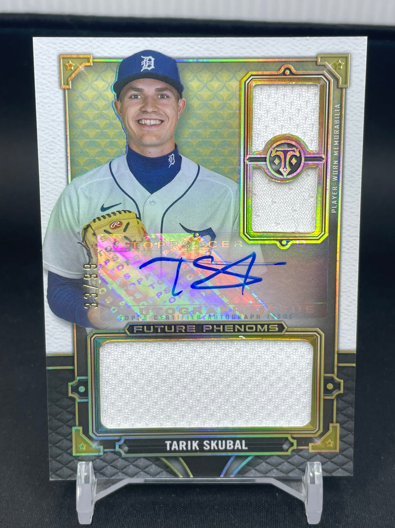 2022 TOPPS TRIPLE THREADS - FUTURE PHENOMS - T. SKUBAL - #RFPAR-TS - #'D/99 - DUAL RELIC - AUTOGRAPH