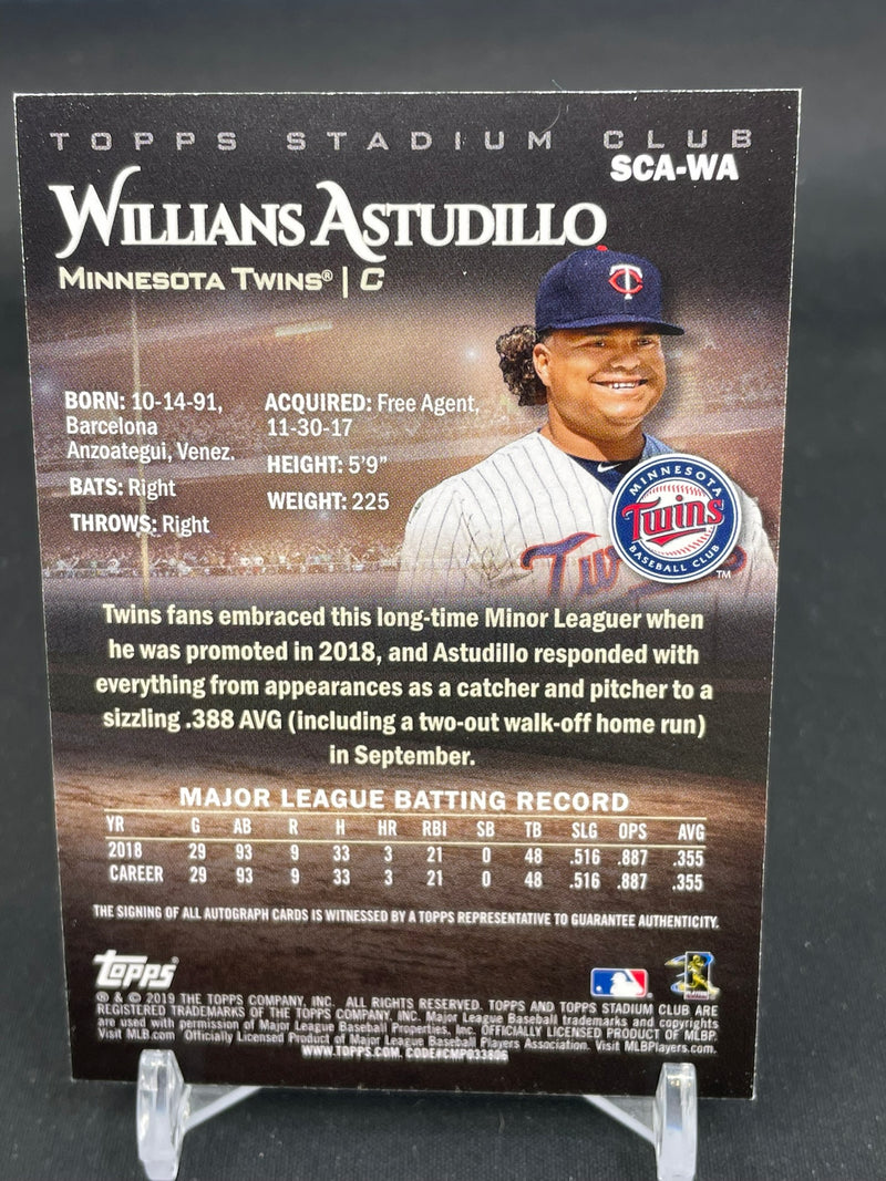 2019 TOPPS STADIUM CLUB - W. ASTUDILLO -