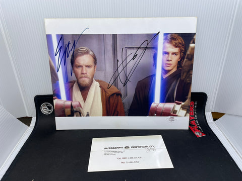STAR WARS PHOTO OBI-WAN KENOBI & ANAKIN SKYWALKER DUAL AUTOGRAPH AUTHENTICATED