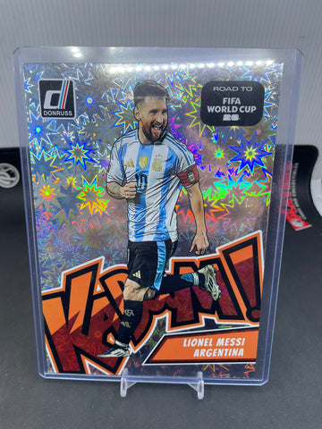 2025 PANINI DONRUSS ROAD TO FIFA WORLD CUP - JUMBO CARD - KABOOM! - L. MESSI - #1