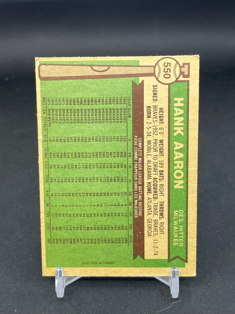 1976 O-PEE-CHEE - H. AARON -