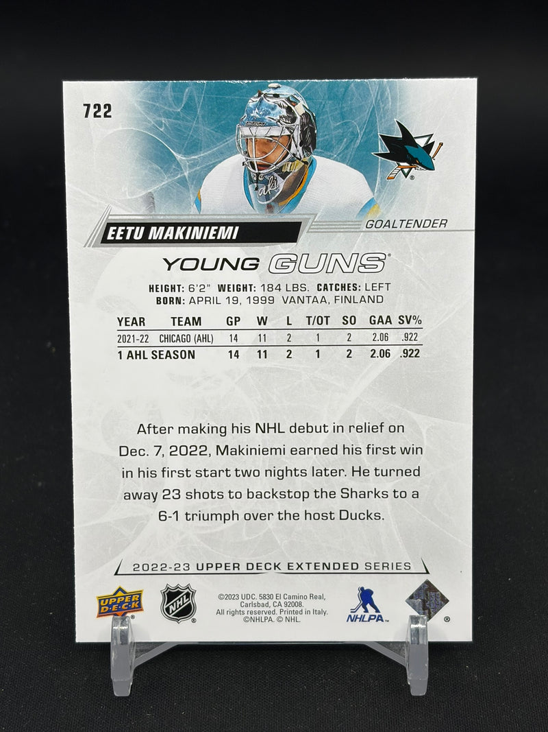 2022 UPPER DECK EXTENDED SERIES - YOUNG GUNS - E. MAKINIEMI -