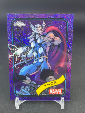 2025 TOPPS CHROME MARVEL - PURPLE SHIMMER - THOR - #119 - #'D/75