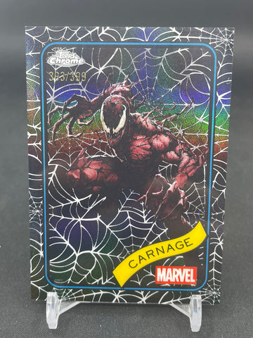 2025 TOPPS CHROME MARVEL - SPIDER WEB REFRACTOR - CARNAGE - #173 - #'D/399