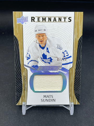 2024 UPPER DECK ENGRAINED ICONS - REMNANTS - M. SUNDIN - #R-SU - #'D/25 - RELIC