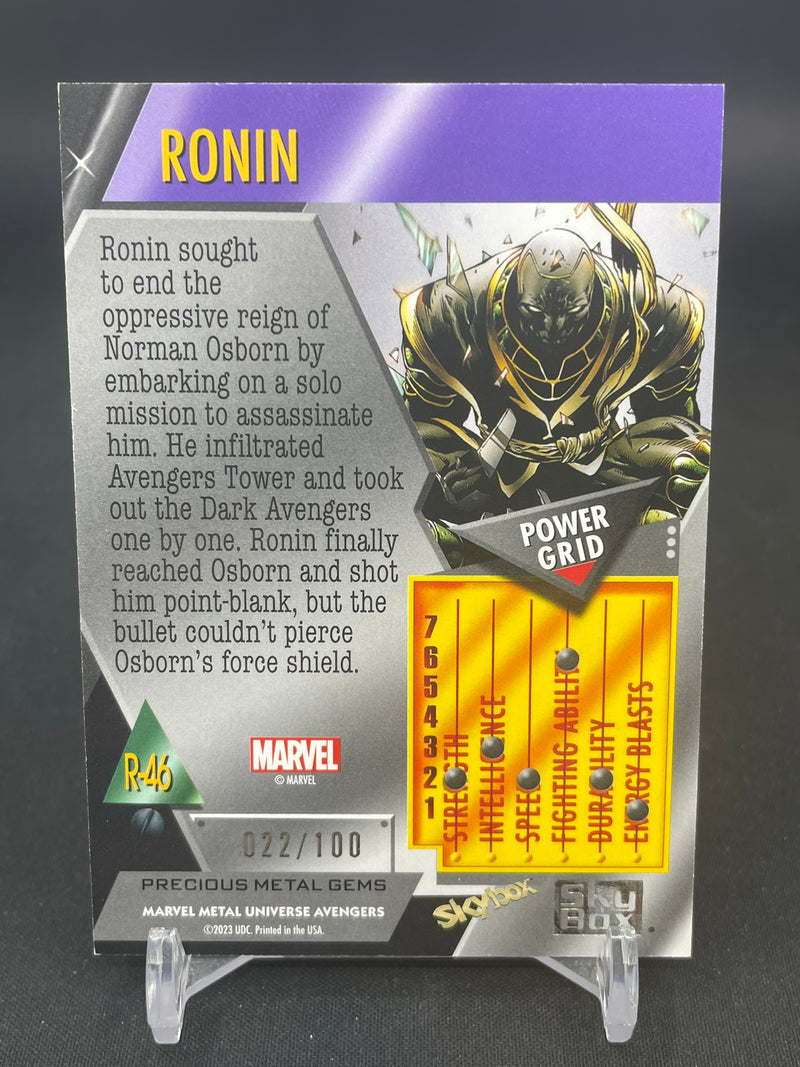 2024 UPPER DECK SKYBOX METAL UNIVERSE - RETRO - RED PRECIOUS METAL GEMS - RONIN - #R-46 - #'D/100