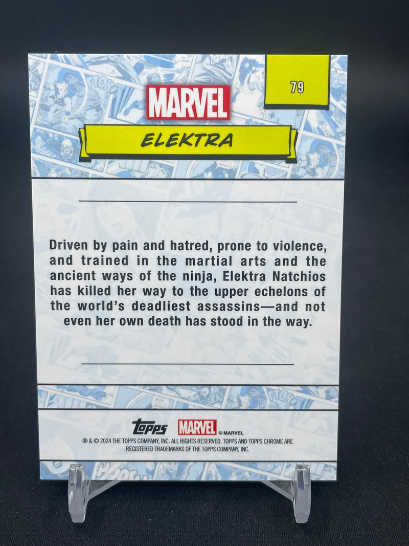 2024 TOPPS CHROME MARVEL - GOLD WAVE REFRACTOR - ELEKTRA - #79 - #'D/50
