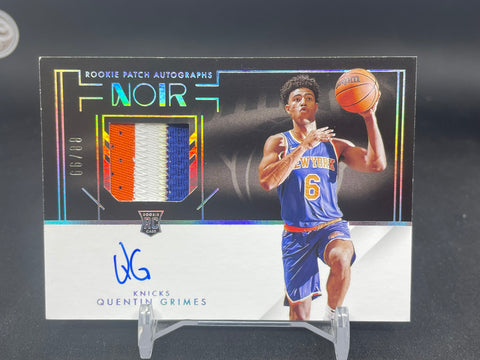 2021 PANINI NOIR - ROOKIE PATCH AUTOGRAPHS - Q. GRIMES - #379 - #'D/99 - RELIC - AUTOGRAPH - RC