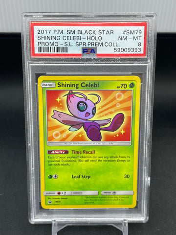 POKEMON - PROMO - SHINING CELEBI - HOLO - #SM79 - PSA 8