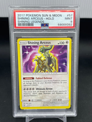 POKEMON - SHINING LEGENDS - SHINING ARCEUS - HOLO - #57 - PSA 9