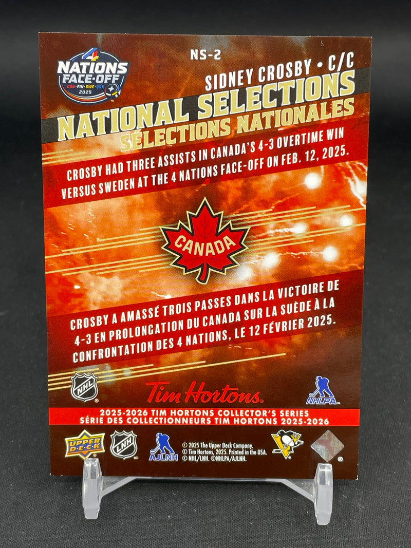2025 UPPER DECK TIM HORTONS - NATIONAL SELECTIONS - S. CROSBY -