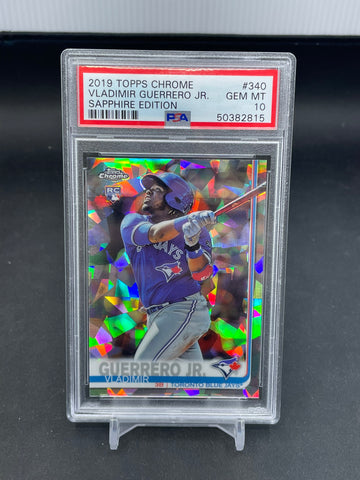 2019 TOPPS CHROME - SAPPHIRE EDITION - V. GUERRERO JR. - #340 - PSA 10 - RC