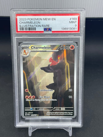 POKEMON - 151 - CHARMELEON - ILLUSTRATION RARE - #169 - PSA 9