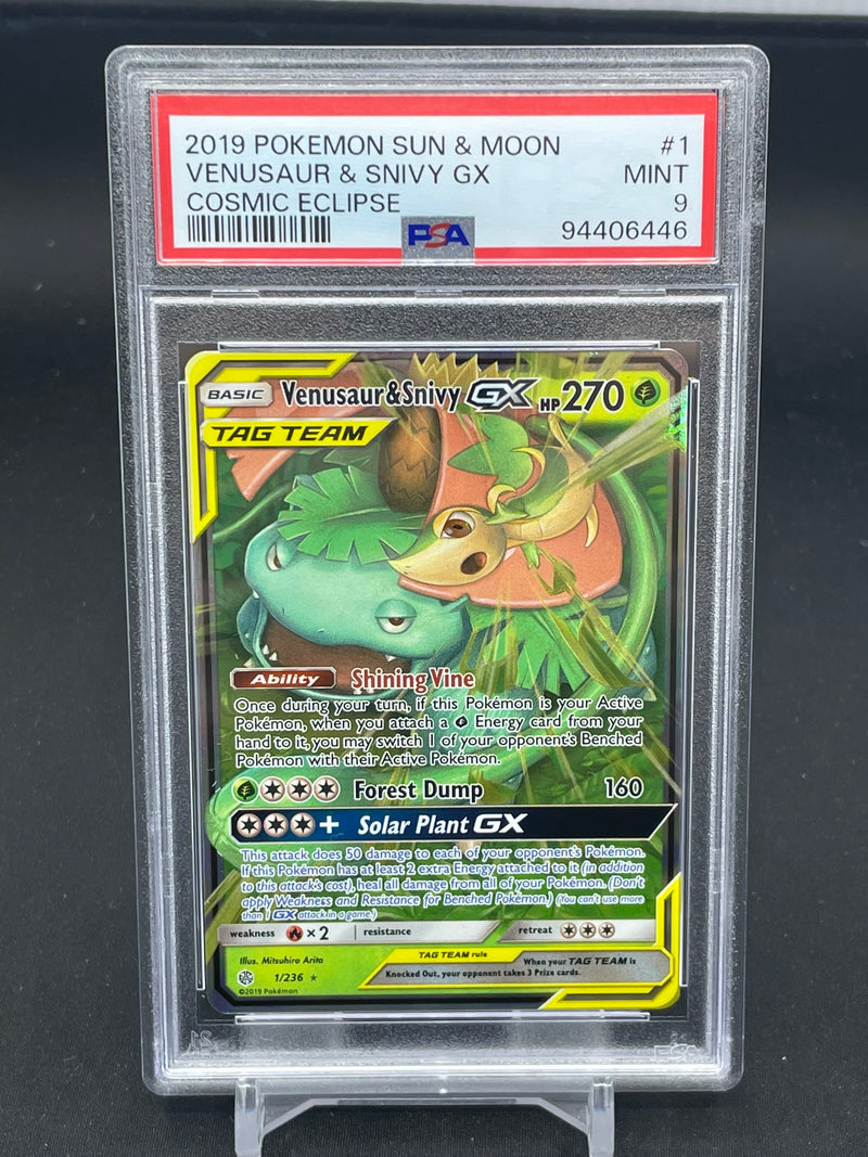 POKEMON - COSMIC ECLIPSE - VENUSAUR & SNIVY GX -