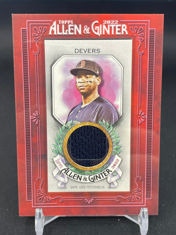 2022 TOPPS ALLEN & GINTER - MINI FRAMED RELICS - R. DEVERS - #MFR-RD - RELIC