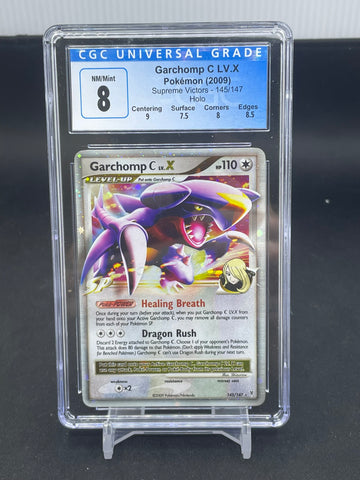 POKEMON - SUPREME VICTORS - GARCHOMP C LV.X - HOLO - #145 - CGC 8