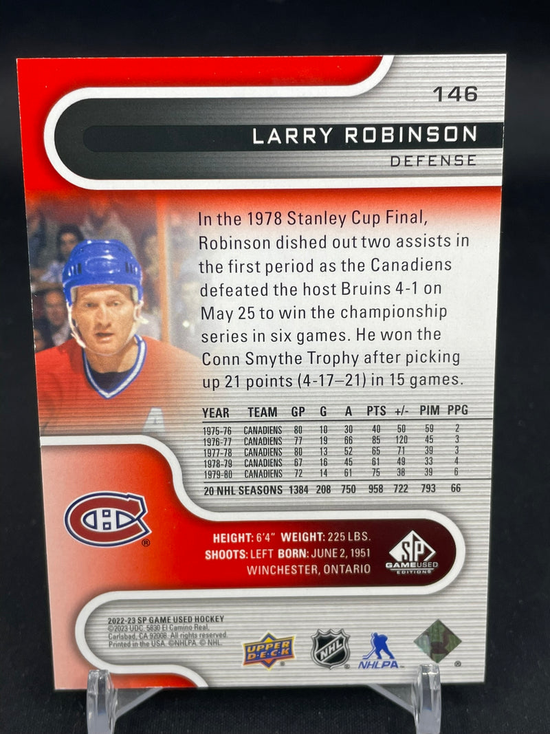 2022 UPPER DECK SP GAME USED - RED - L. ROBINSON - #146 - #'D/271