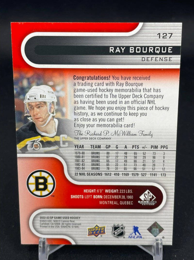2022 UPPER DECK SP GAME USED - LEGEND - R. BOURQUE -