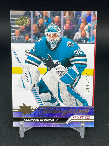 2023 UPPER DECK EXTENDED SERIES - UD EXCLUSIVES - YOUNG GUNS - M. CHRONA - #712 - #'D/100 - RC