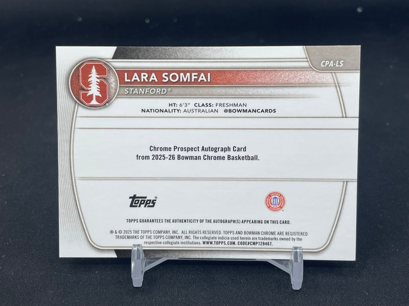 2025 TOPPS BOWMAN CHROME UNIVERSITY - GOLD MOJO - 1ST BOWMAN - L. SOMFAI - #CPA-LS - #'D/50