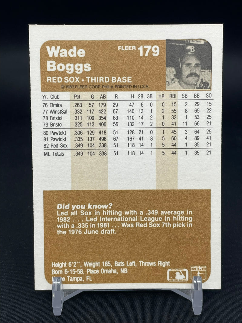 1983 FLEER - W. BOGGS -
