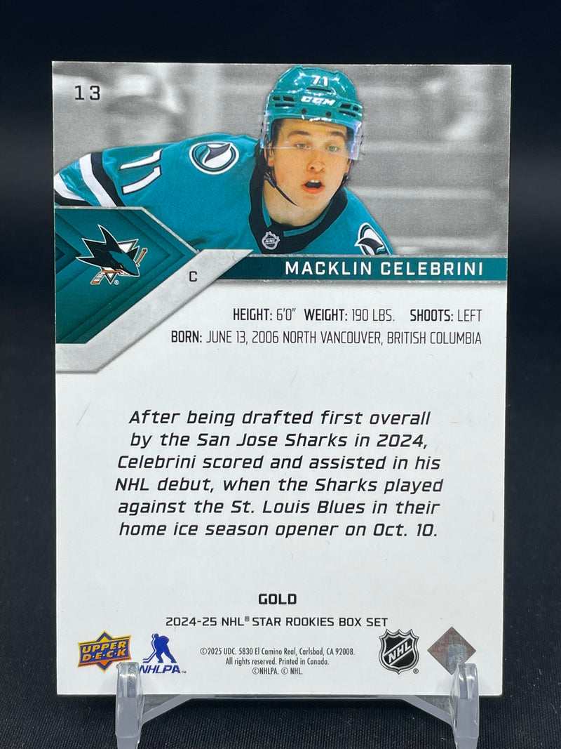2024 UPPER DECK NHL STAR ROOKIES - GOLD - M. CELEBRINI - #13 - #'D/249 - RC