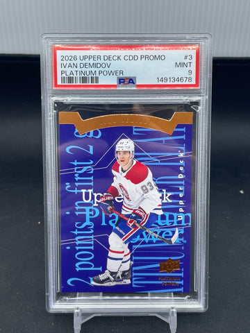 2025 UPPER DECK CDD - PLATINUM POWER - I. DEMIDOV - #3 - PSA 9 - RC