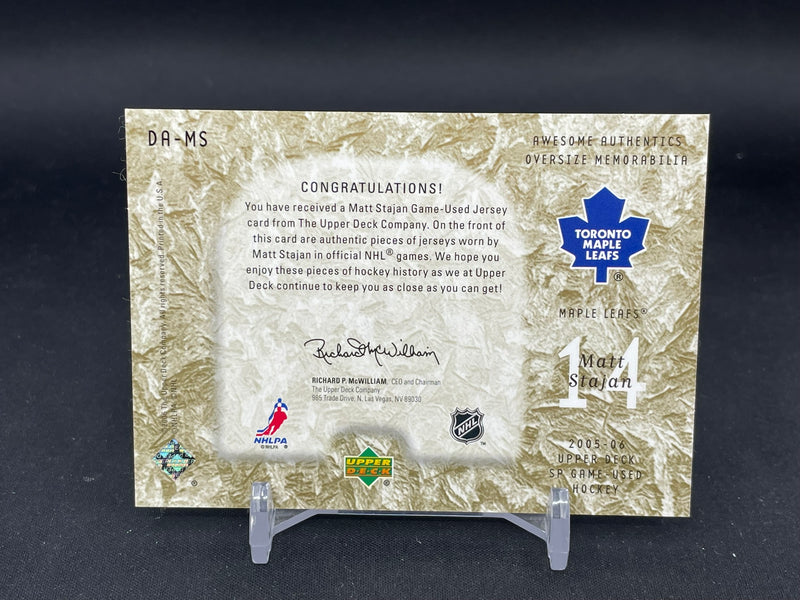 2005 UPPER DECK SP GAME USED - AWESOME AUTHENTICS - M. STAJAN - #DA-MS - #'D/25 - DUAL RELIC