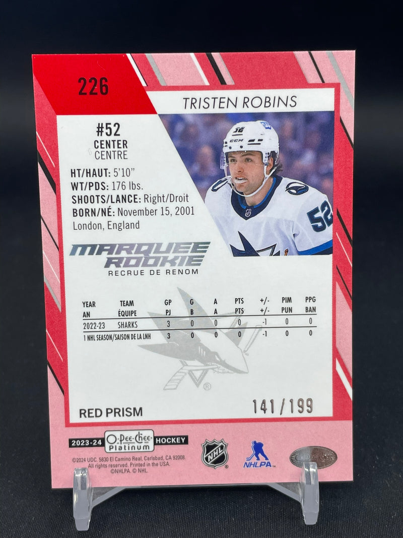 2023 UPPER DECK O-PEE-CHEE PLATINUM - RED PRISM - MARQUEE ROOKIE - T. ROBINS - #226 - #'D/199 - RC