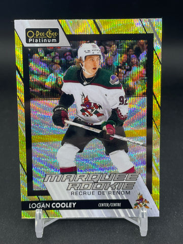 2023 UPPER DECK O-PEE-CHEE PLATINUM - NEON YELLOW SURGE - MARQUEE ROOKIE - L. COOLEY - #202 - RC