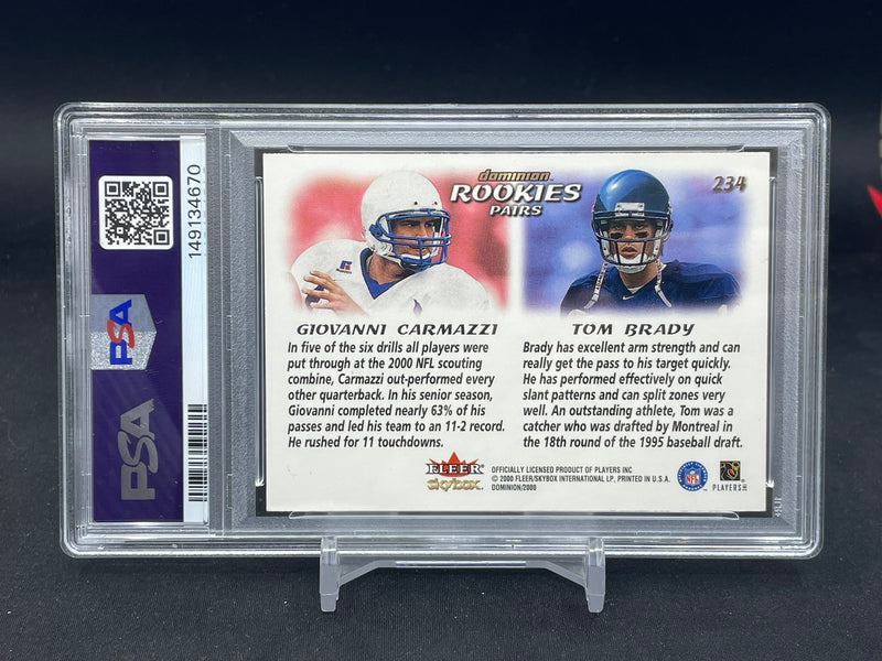 2000 SKYBOX DOMINION - ROOKIE PAIRS - G. CARMAZZI / T. BRADY -