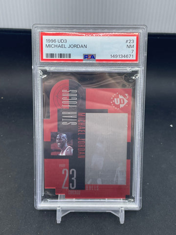 1996 UPPER DECK 3 - STAR FOCUS - M. JORDAN - 23 - PSA 7