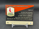 2010 TOPP SERIES ONE - WORLD SERIES COMMEMORATIVE PATCH - O. CEPEDA -
