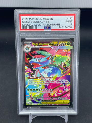POKEMON - MEGA EVOLUTIONS - MEGA VENUSAUR EX - SPECIAL ILLUSTRATION RARE - #177 - PSA 9