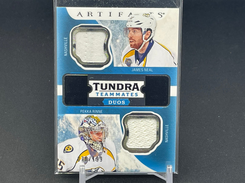 2016 UPPER DECK ARTIFACTS - TUNDRA TEAMMATES DUOS - J. NEAL / P. RINNE - #T2-NASH - #'D/199 - DUAL RELIC